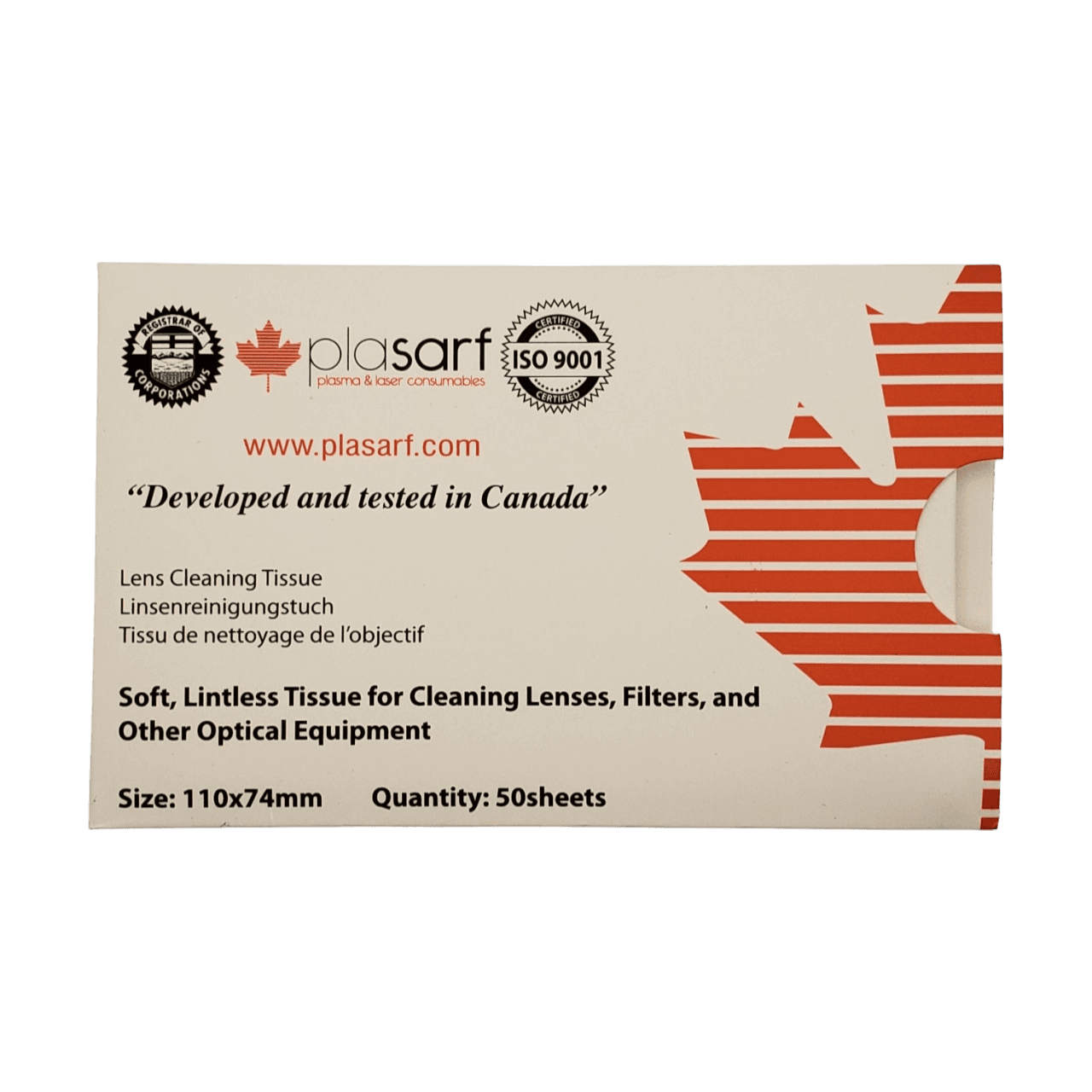 Lens Cleaning Paper 110mm X 74mm 50pcs image 1