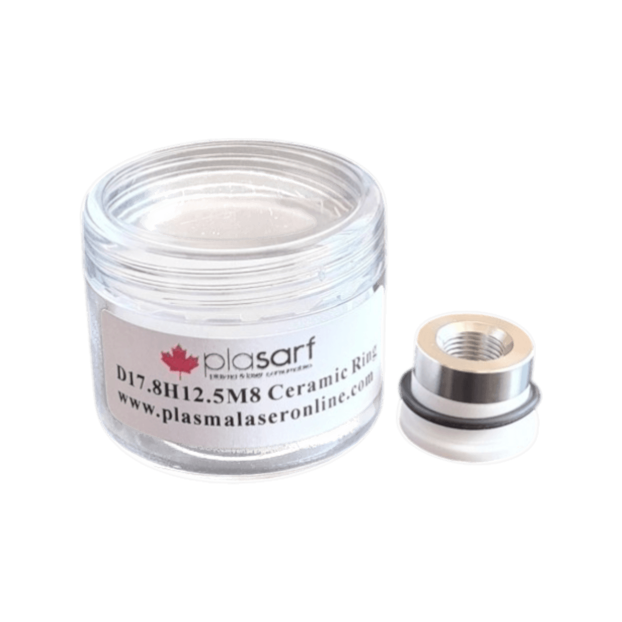 ceramic nozzle holder (ospri type) d17.8 h12.5 m8 for fiber laser image 1